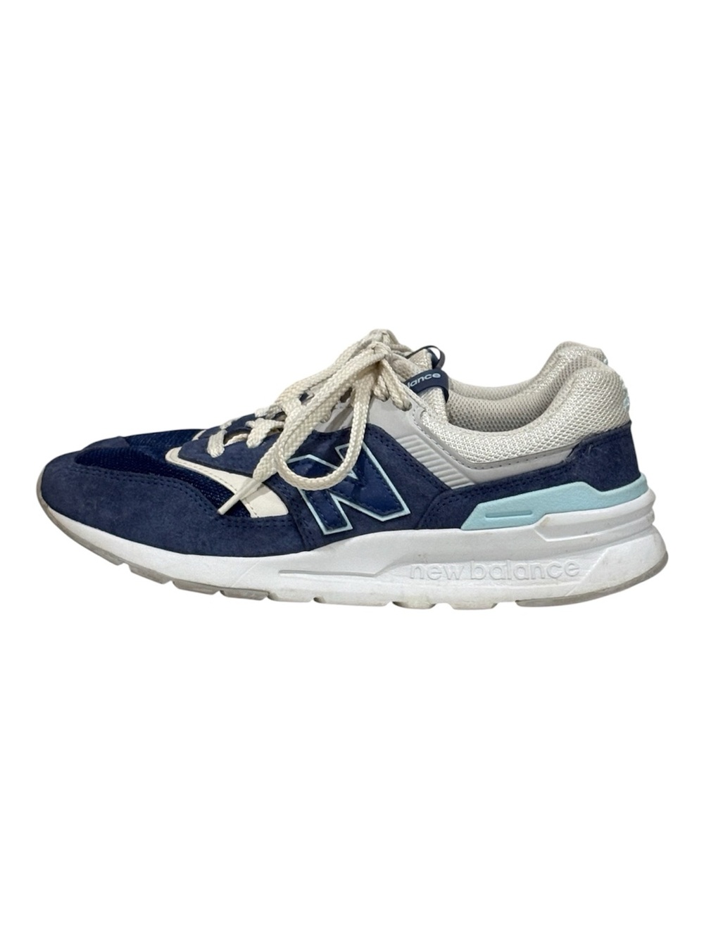 New Balance Men’s 997H Low Top Lace-Up Suede Sneakers Blue/White CW997HSW - Picture 3 of 7